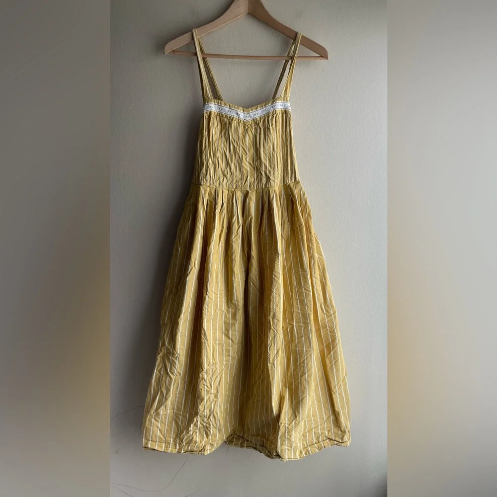 The Great Larel Yellow Striped Maxi Dress Size 2 Pockets - Picture 8 of 16